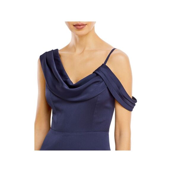 AQUA FORMAL Womens Adjustable Lined Sleeveless Full-Length Evening Gown Dress - Picture 3 of 3